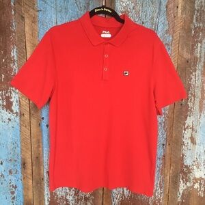Fila Red Polo Top Size M